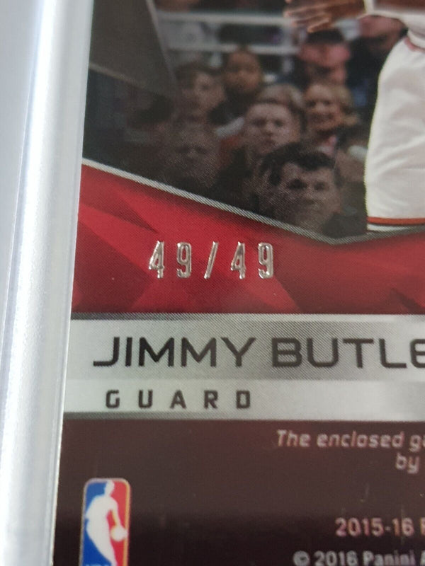 2015 Panini Spectra Jimmy Butler #PATCH BLUE /49 Holo Game Worn Jersey - Rare