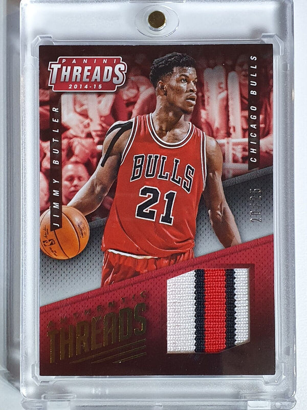 2014 Threads Jimmy Butler  #PATCH PRIME /25 Game Worn 3 Color Jersey - Rare