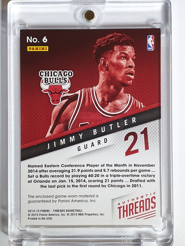 2014 Threads Jimmy Butler  #PATCH PRIME /25 Game Worn 3 Color Jersey - Rare