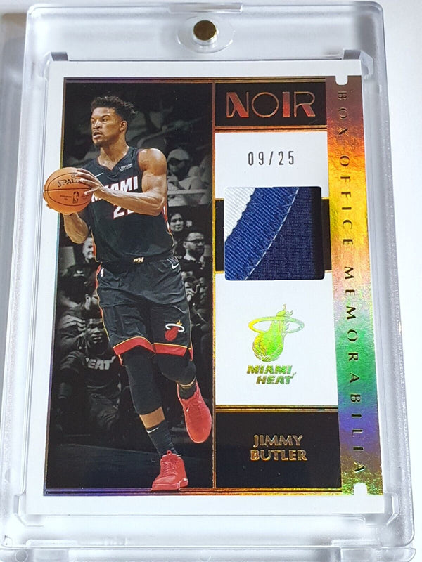 2019 Panini Noir Jimmy Butler #PATCH PRIME /25 Game Worn Jersey - Rare