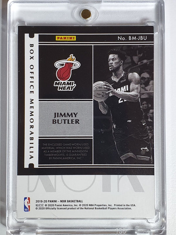 2019 Panini Noir Jimmy Butler #PATCH PRIME /25 Game Worn Jersey - Rare