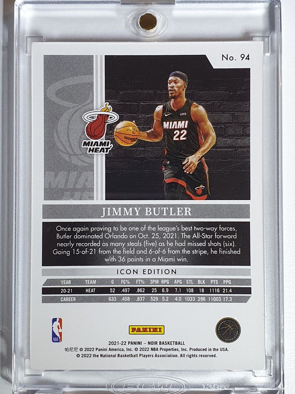 2021 Panini Noir Jimmy Butler #94 ICON Edition /99 - Ready to Grade