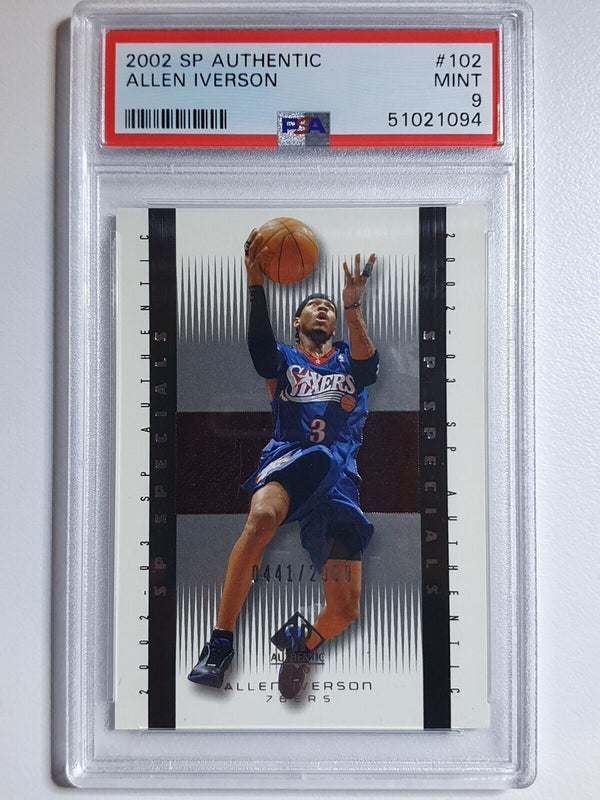 2002 SP Authentic Allen Iverson #102 /2000 Special LE - PSA 9 (POP 3)