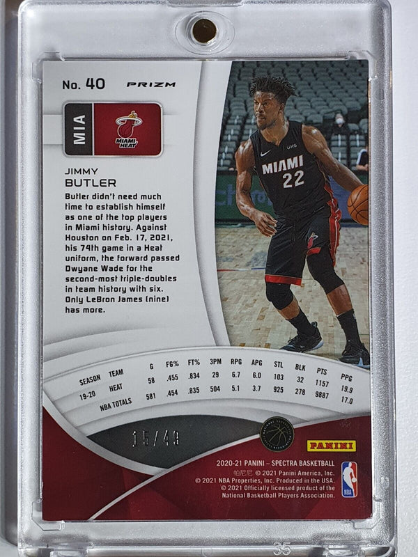 2020 Panini Spectra Jimmy Butler #40 INTERSTELLAR /49 Prizm - Ready to Grade