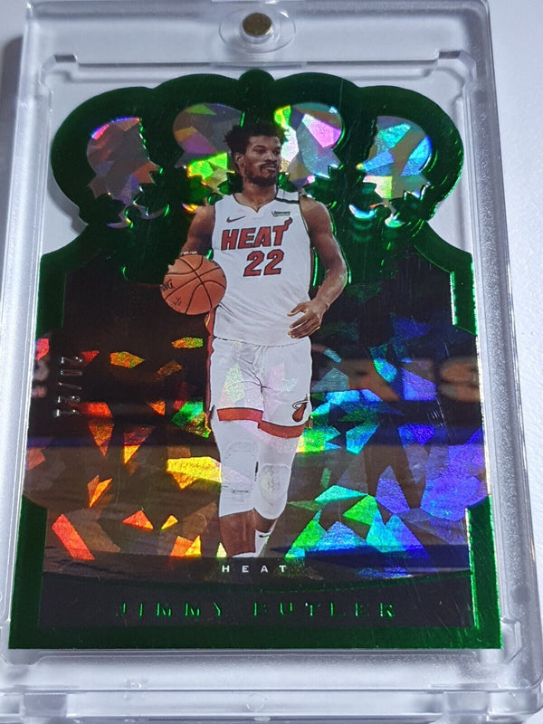 2020 Crown Royale Jimmy Butler #72 GREEN CRYSTAL /21 Holo Die Cut FOTL - Rare