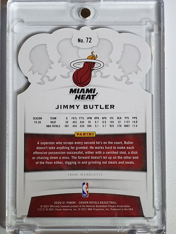 2020 Crown Royale Jimmy Butler #72 GREEN CRYSTAL /21 Holo Die Cut FOTL - Rare