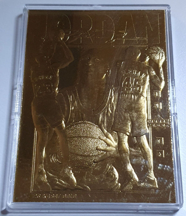 1996 Upper Deck Michael Jordan 23K GOLD CARD Triple Image Card - Rare