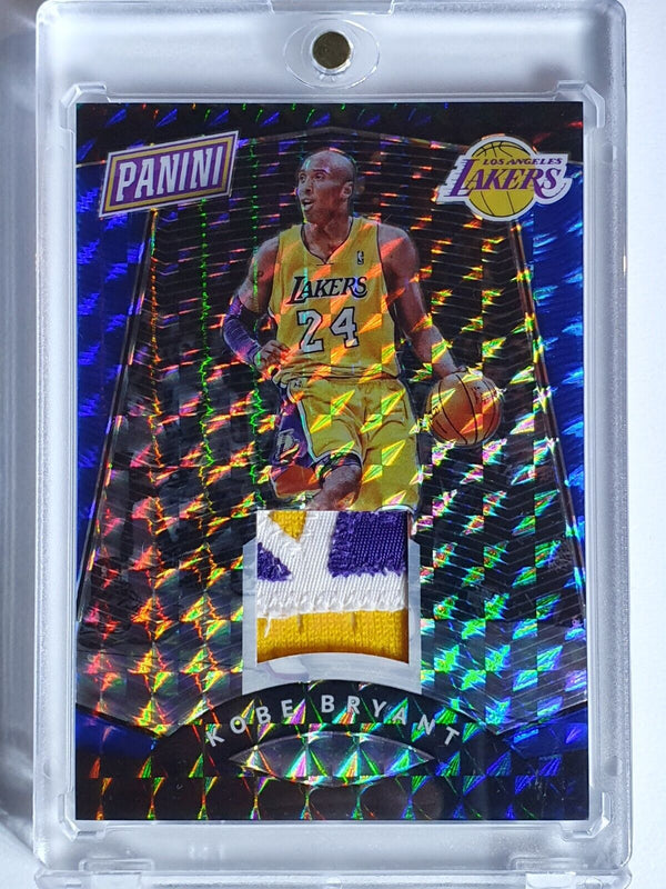 2017 Panini Kobe Bryant #PATCH BLUE MOSAIC /20 Holo Game Worn 3 Color Jersey