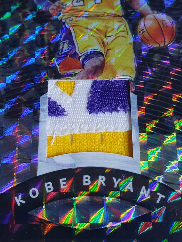 2017 Panini Kobe Bryant #PATCH BLUE MOSAIC /20 Holo Game Worn 3 Color Jersey