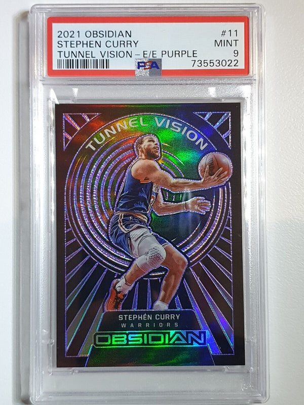 2021 Obsidian Stephen Curry #11 PURPLE /75 Electric Etch - PSA 9 (POP 5)