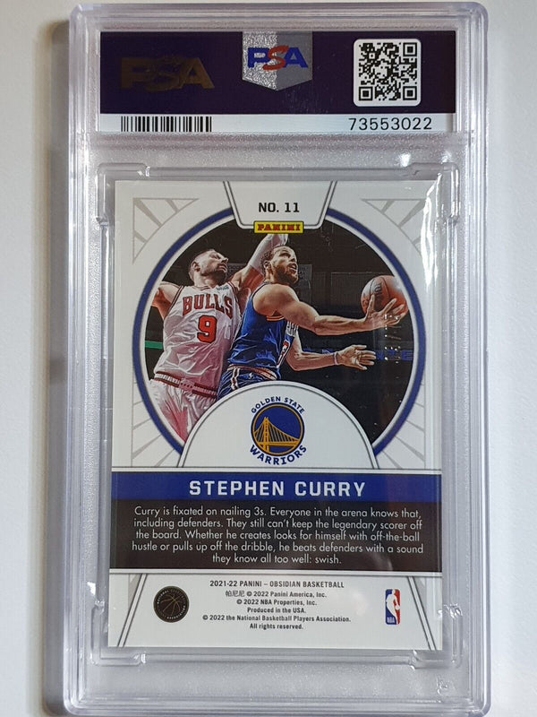 2021 Obsidian Stephen Curry #11 PURPLE /75 Electric Etch - PSA 9 (POP 5)