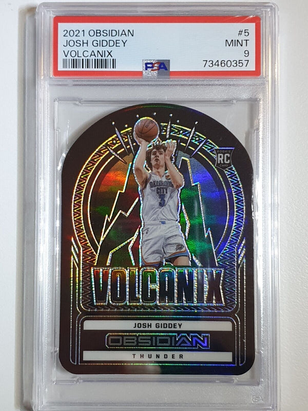 2021 Obsidian Josh Giddey Rookie VOLCANIX CASE HIT Die Cut - PSA 9 (POP 2)