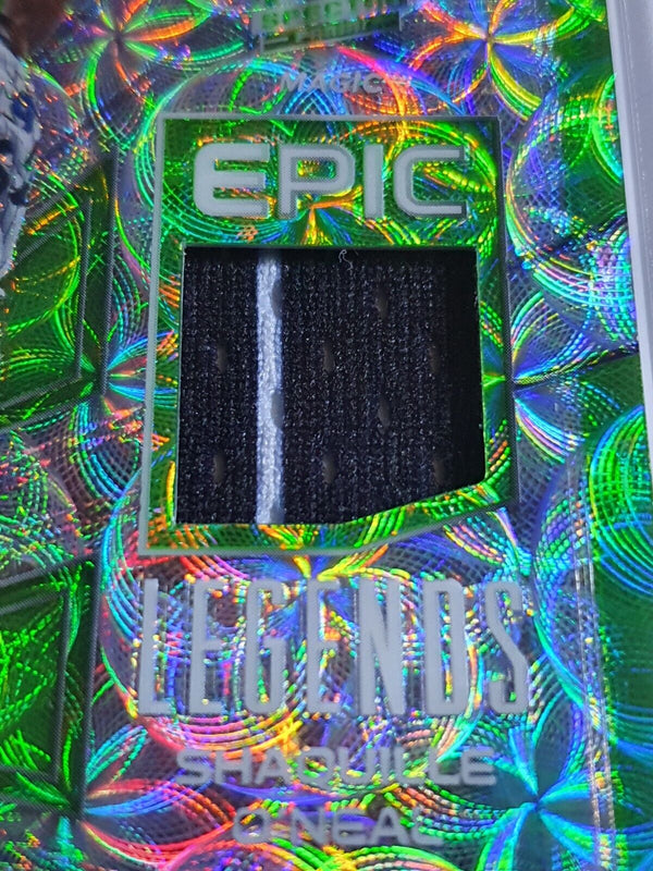 2017 Spectra Shaquille O'Neal #PATCH NEON GREEN /25 Prizm Game Worn Jersey