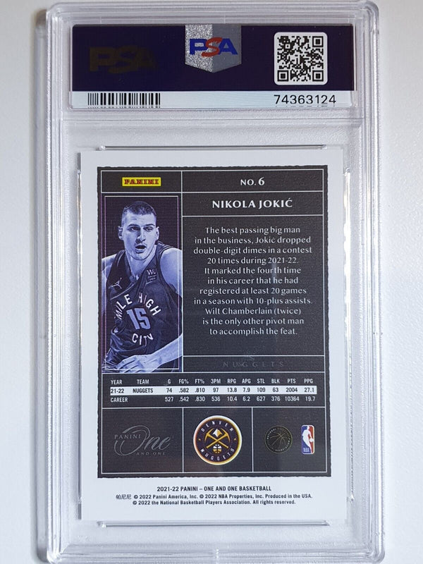 2021 Panini One and One Nikola Jokic #6 HOLO /99 - PSA 9 (POP 4)