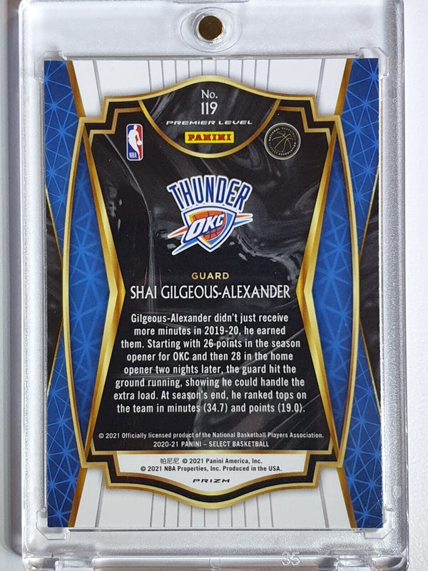 2021 Panini Select Shai Gilgeous-Alexander #119 GOLD Wave Prizm - Ready to Grade