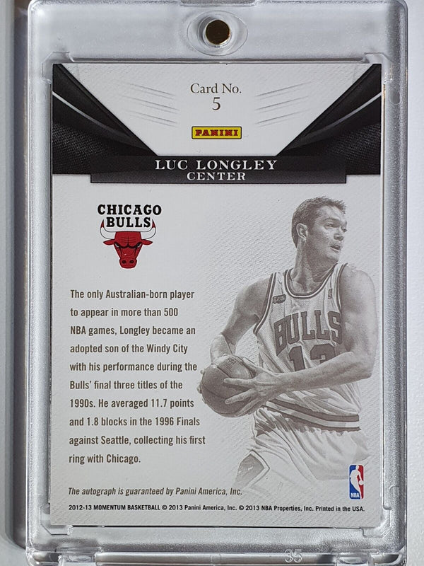 2012 Panini Momentum Luc Longley AUTO /49 Monumental Marks Autograph - Rare
