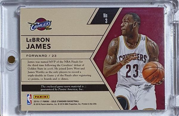 2016 Gold Standard LeBron James #PATCH /49 Game Worn Jersey - Very Rare