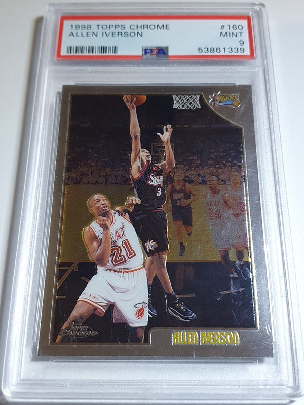 1998 Topps Chrome Allen Iverson #160 - PSA 9 (LOW POP)
