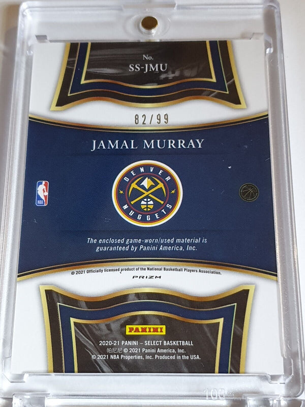 2020 Panini Select Jamal Murray #PATCH PURPLE /99 Game Worn Jersey
