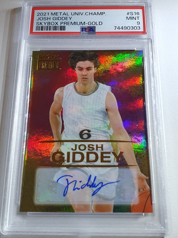 2021 Skybox Metal Universe Josh Giddey Rookie AUTO GOLD Autograph PSA 9 (POP 1)