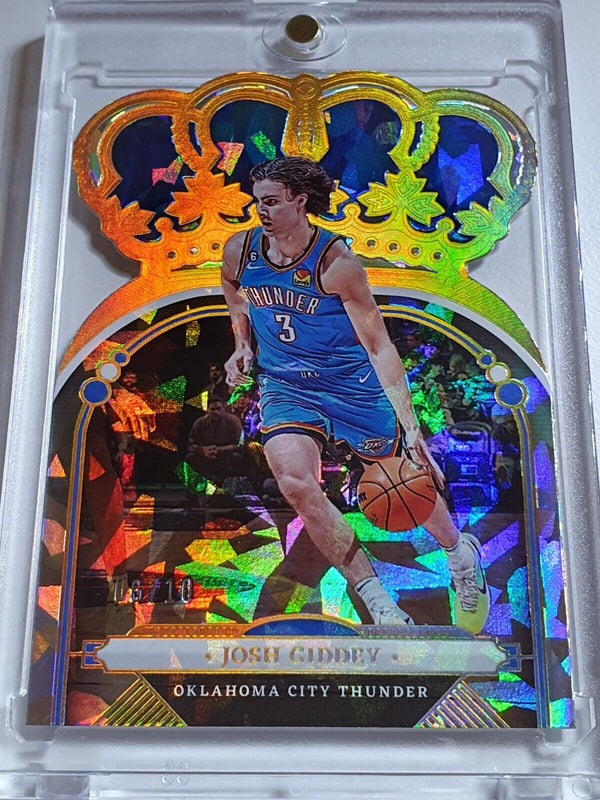 2022 Crown Royale Josh Giddey #93 GOLD CRYSTAL /10 Die Cut Prizm - Very Rare