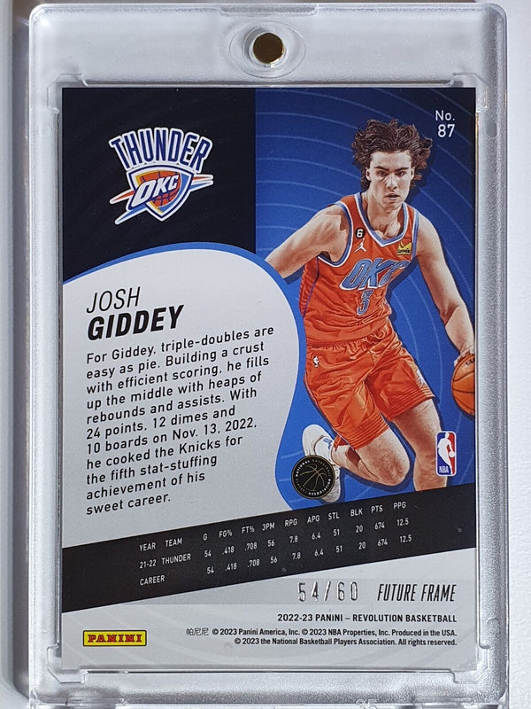 2022 Panini Revolution Josh Giddey #87 FUTURE FRAME /60 HOLO - Ready to Grade