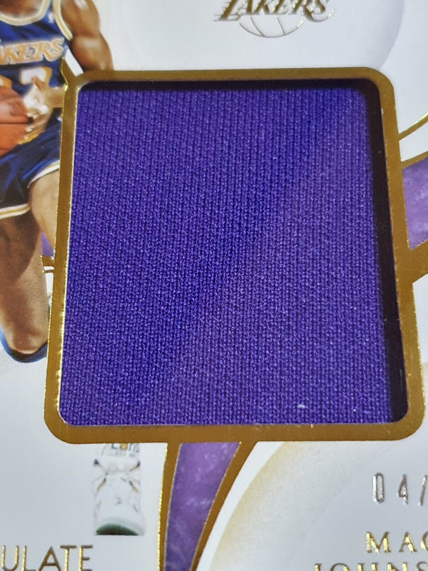 2019 Immaculate Collection Magic Johnson #PATCH /49 Game Worn Jersey - Rare
