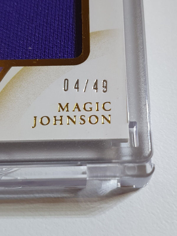 2019 Immaculate Collection Magic Johnson #PATCH /49 Game Worn Jersey - Rare