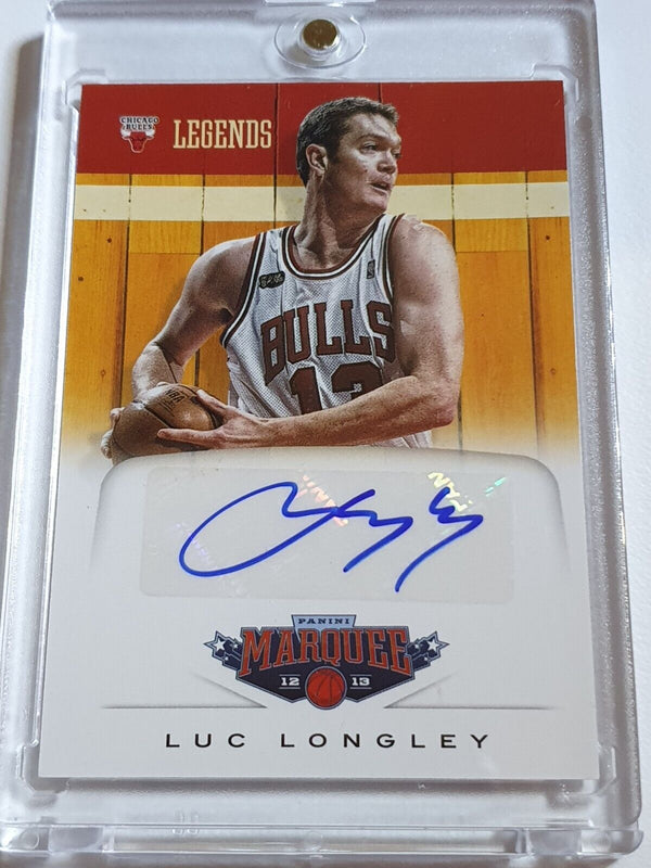 2012 Panini Marquee Luc Longley #19 AUTO Legends Autograph - Rare