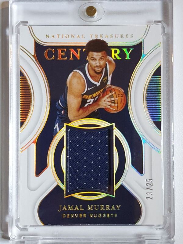 2021 National Treasures Jamal Murray #PATCH PRIME /25 GOLD Game Worn Jersey