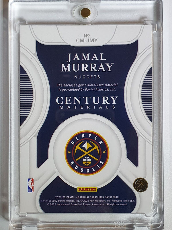 2021 National Treasures Jamal Murray #PATCH PRIME /25 GOLD Game Worn Jersey