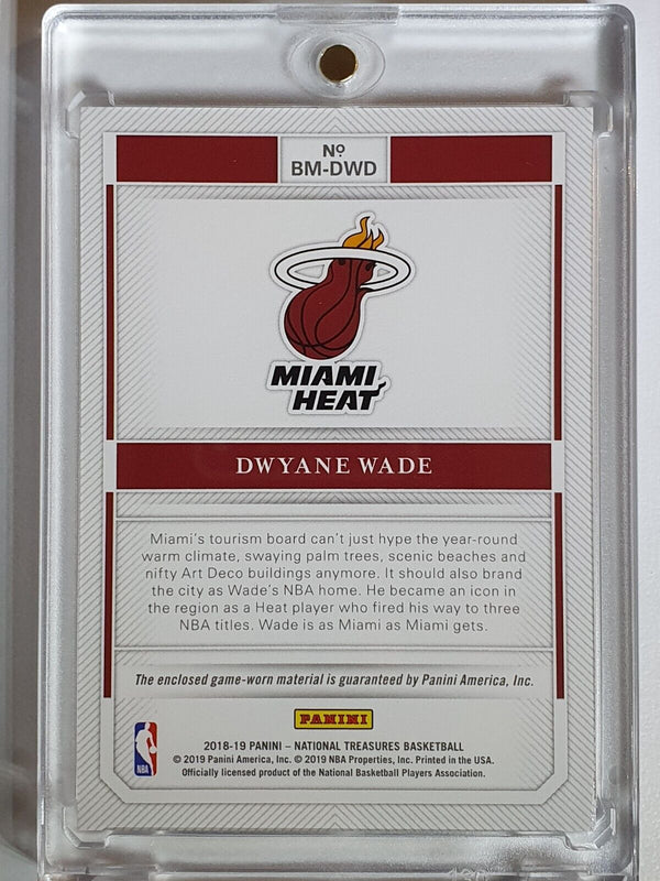 2018 National Treasures Dwyane Wade #PATCH /99 Game Worn Jersey - Rare