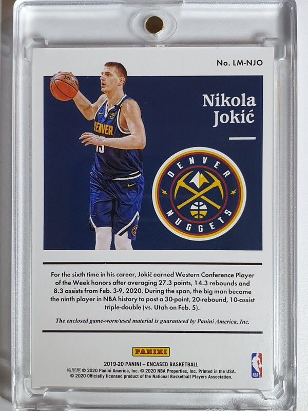 2019 Panini Encased Nikola Jokic #PATCH /199 Game Worn Jersey - Rare