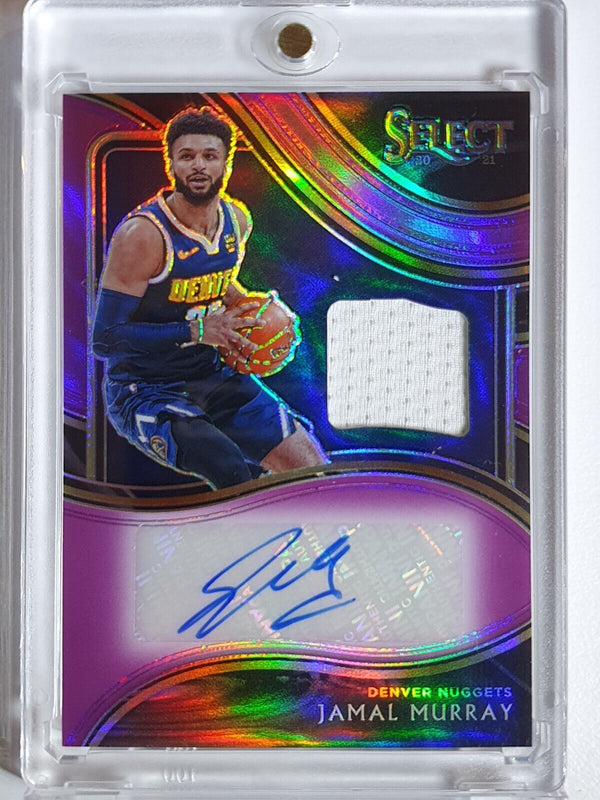 2020 Panini Select Jamal Murray #PATCH AUTO PURPLE /49 Game Worn Jersey - Rare