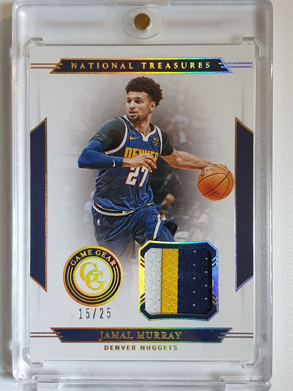 2019 National Treasures Jamal Murray #PATCH PRIME /25 GOLD Game Worn Jersey