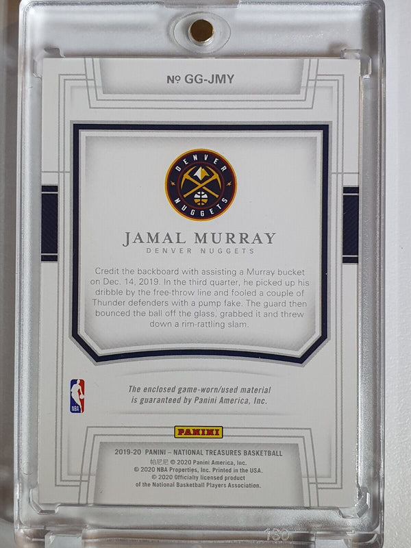 2019 National Treasures Jamal Murray #PATCH PRIME /25 GOLD Game Worn Jersey