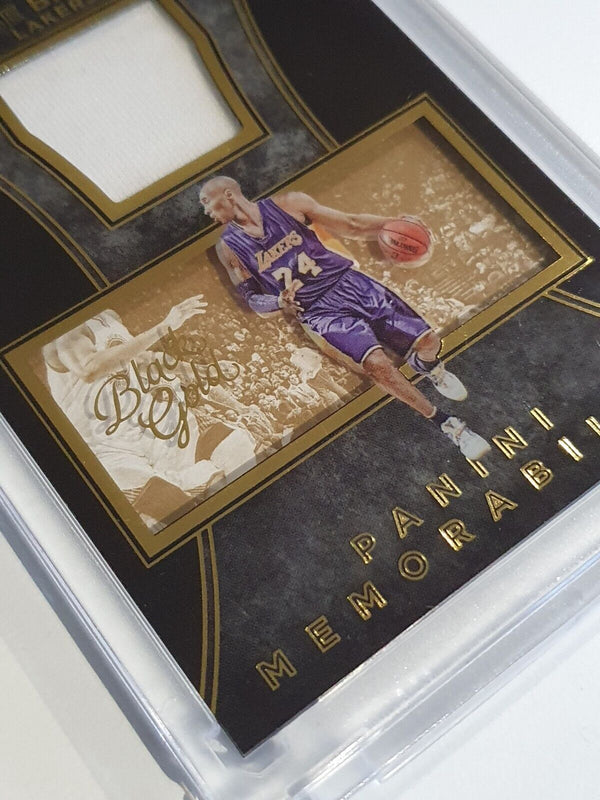 2015 Panini Black Gold Kobe Bryant #PATCH /99 Game Worn Jersey Shadowbox - Rare