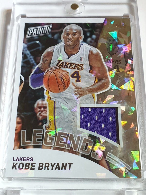 2019 Panini Kobe Bryant #PATCH CRACKED ICE /25 Game Worn Jersey - Rare