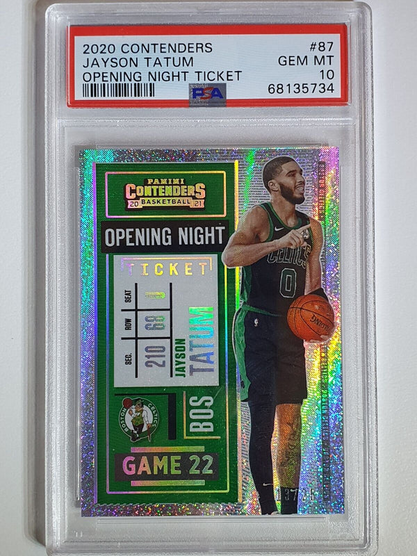 2020 Contenders Jayson Tatum #87 OPENING NIGHT /25 FOTL - PSA 10 (POP 1)