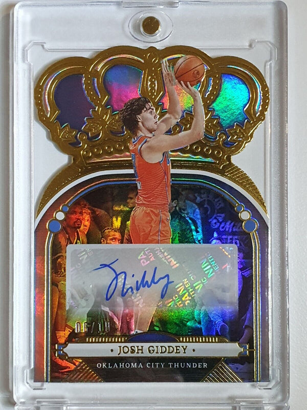 2022 Crown Royale Josh Giddey AUTO GOLD /10 Die Cut Prizm - Very Rare