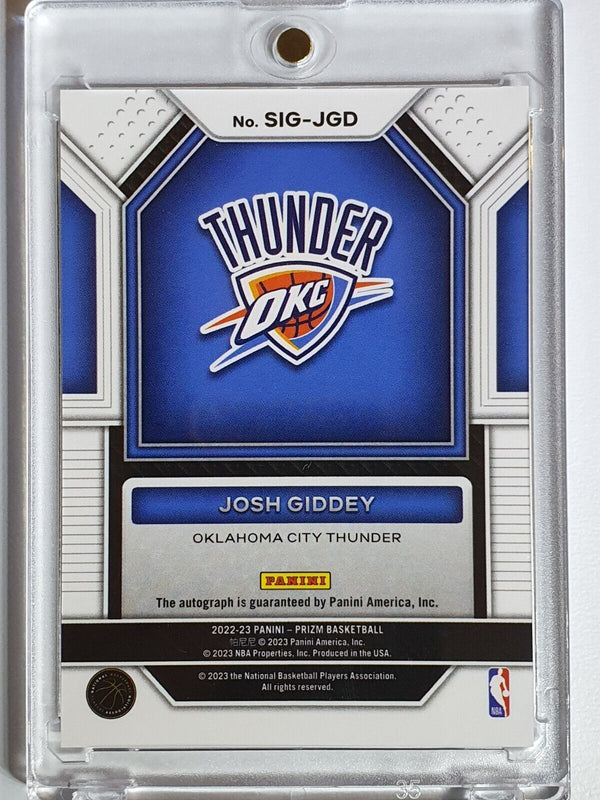 2022 Panini Prizm Josh Giddey AUTO Signatures - Ready to Grade