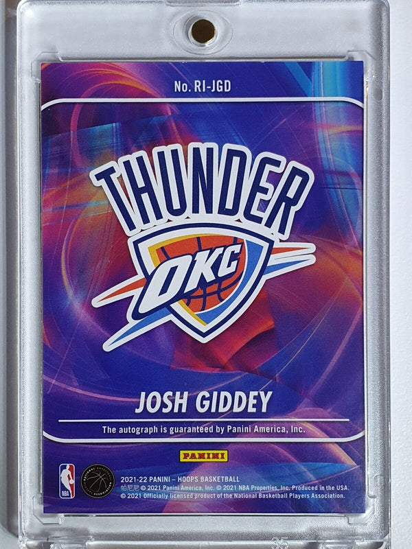 2021 NBA Hoops Josh Giddey Rookie Ink AUTO HYPER GOLD Prizm - Ready to Grade