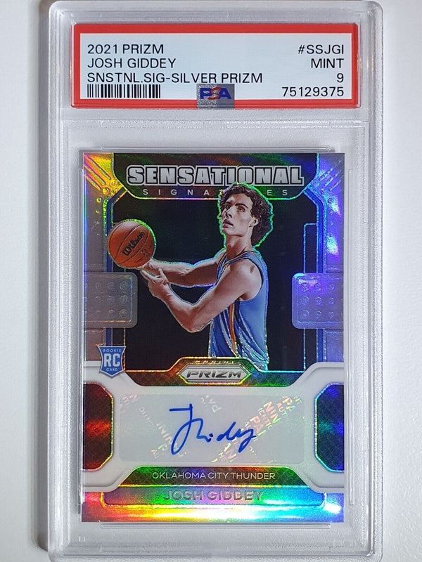 2021 Prizm Josh Giddey Rookie SILVER Sensational Signatures - PSA 9 (POP 6)