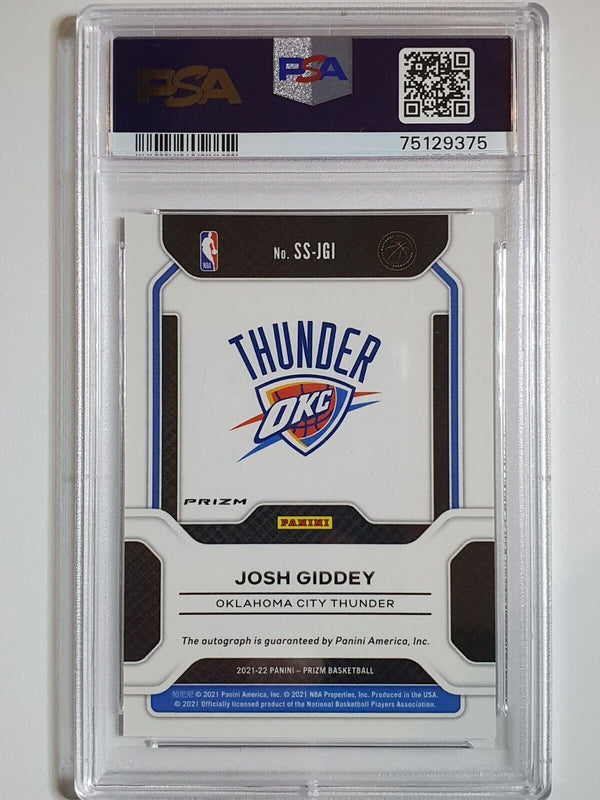 2021 Prizm Josh Giddey Rookie SILVER Sensational Signatures - PSA 9 (POP 6)