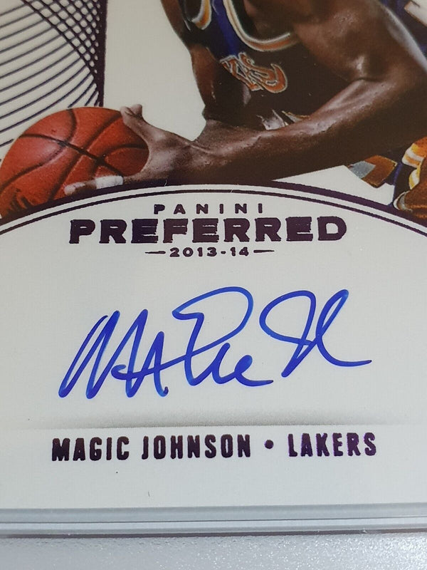 2013 Preferred Magic Johnson AUTO PURPLE /10 Signature - PSA 10 (POP 1)