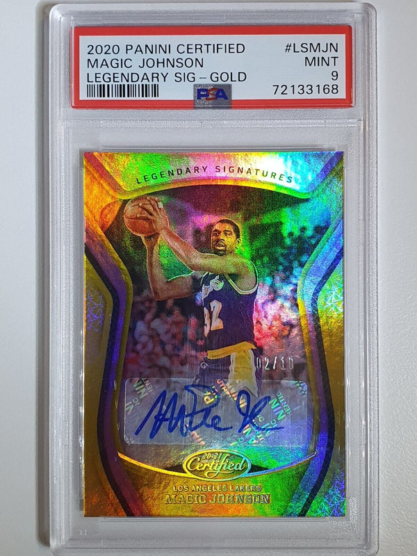 2020 Certified Magic Johnson AUTO GOLD /10 Signatures - PSA 9 (POP 1)