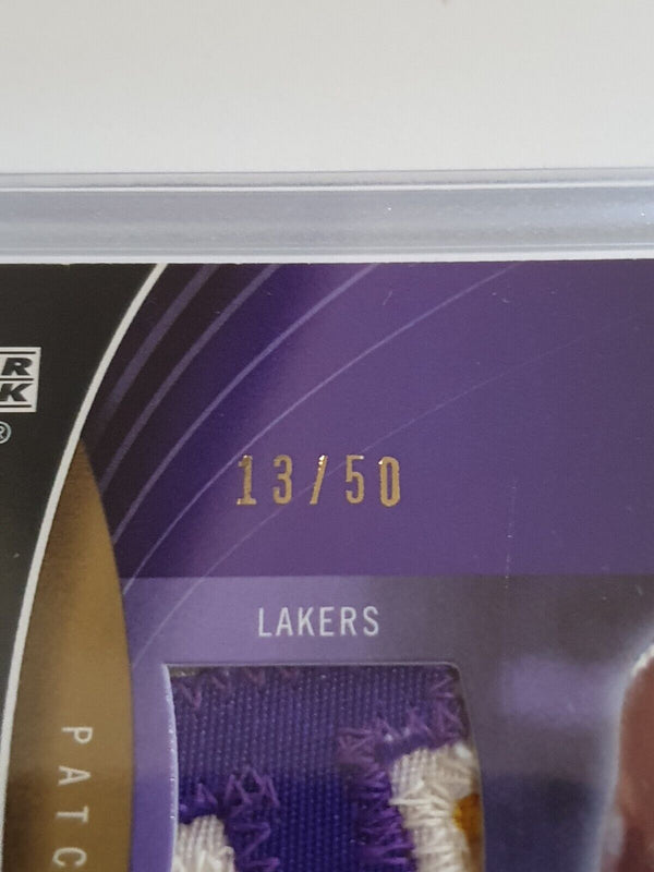 2006 Upper Deck Trilogy Magic Johnson #PATCH PRIME /50 Game Worn 3 Color Jersey