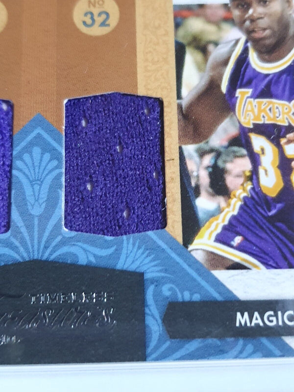 2009 Timeless Treasures Kareem Abdul-Jabbar Magic Johnson #PATCH /50 Dual Jersey