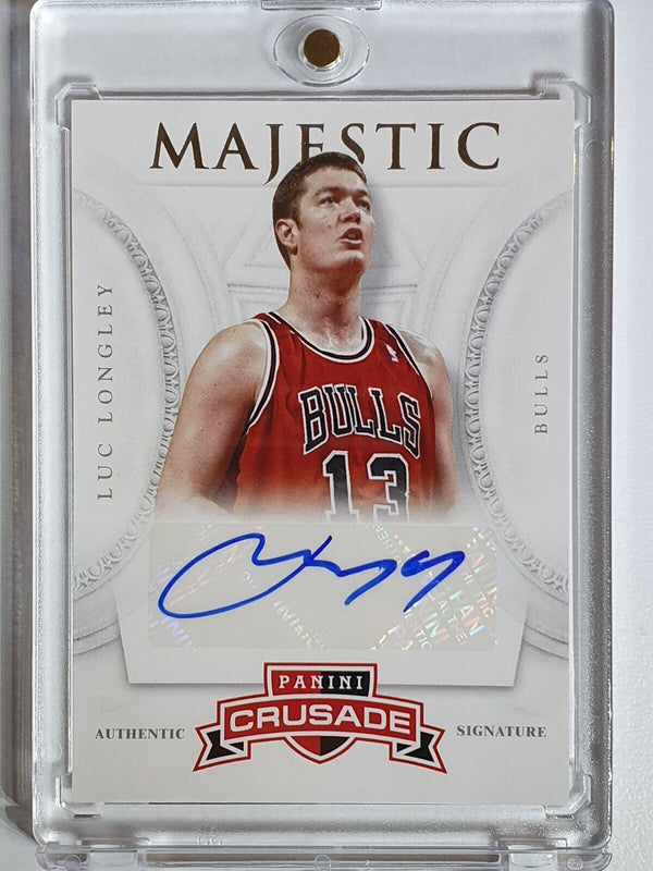 2012 Panini Crusade Luc Longley #83 AUTO Majestic Autograph - Rare