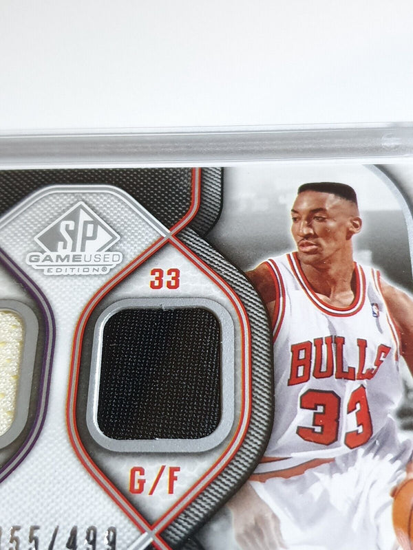 2009 SP Game Used Karl Malone Scottie Pippen #PATCH /499 Combo Materials - Rare